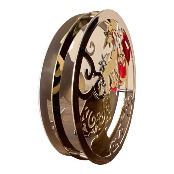 RARE LENOX STAMPED 3-D SILVER JEWELED ANGEL ORNAMENT - Picture 3 of 4